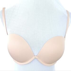 Soma Strapless Bra 34C Beige Convertible Straps, Padded Bra, Excellent Condition